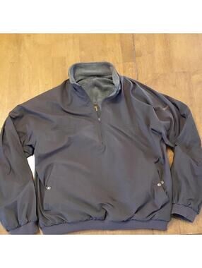 Revo Men's Dark Blue Half-Zip Windbreaker Pullover Coat